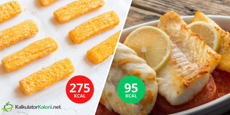 paluszki rybne kcal ryba pieczona kcal